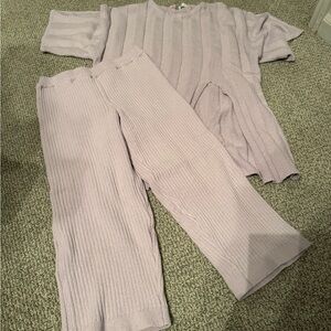 Free People Lilac Knit Lounge Set